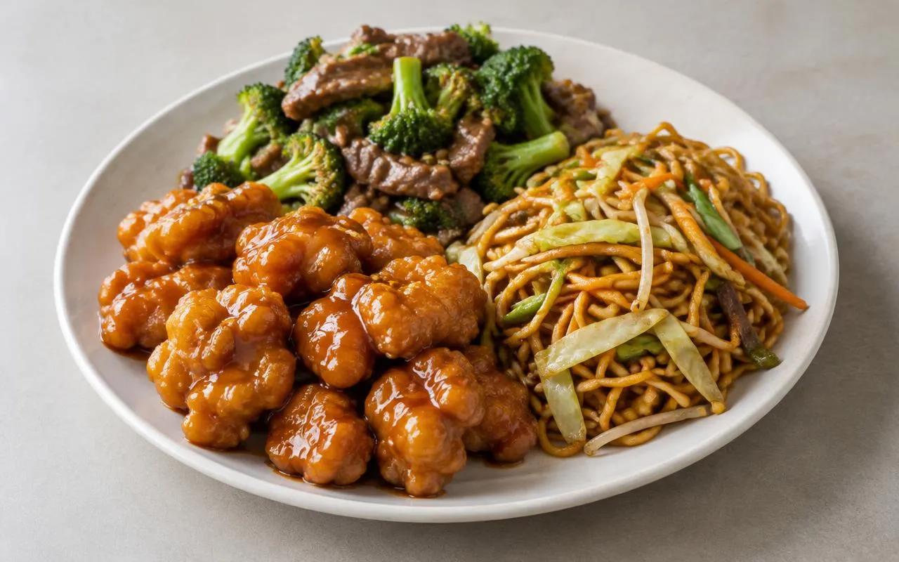 A typical Panda Express meal