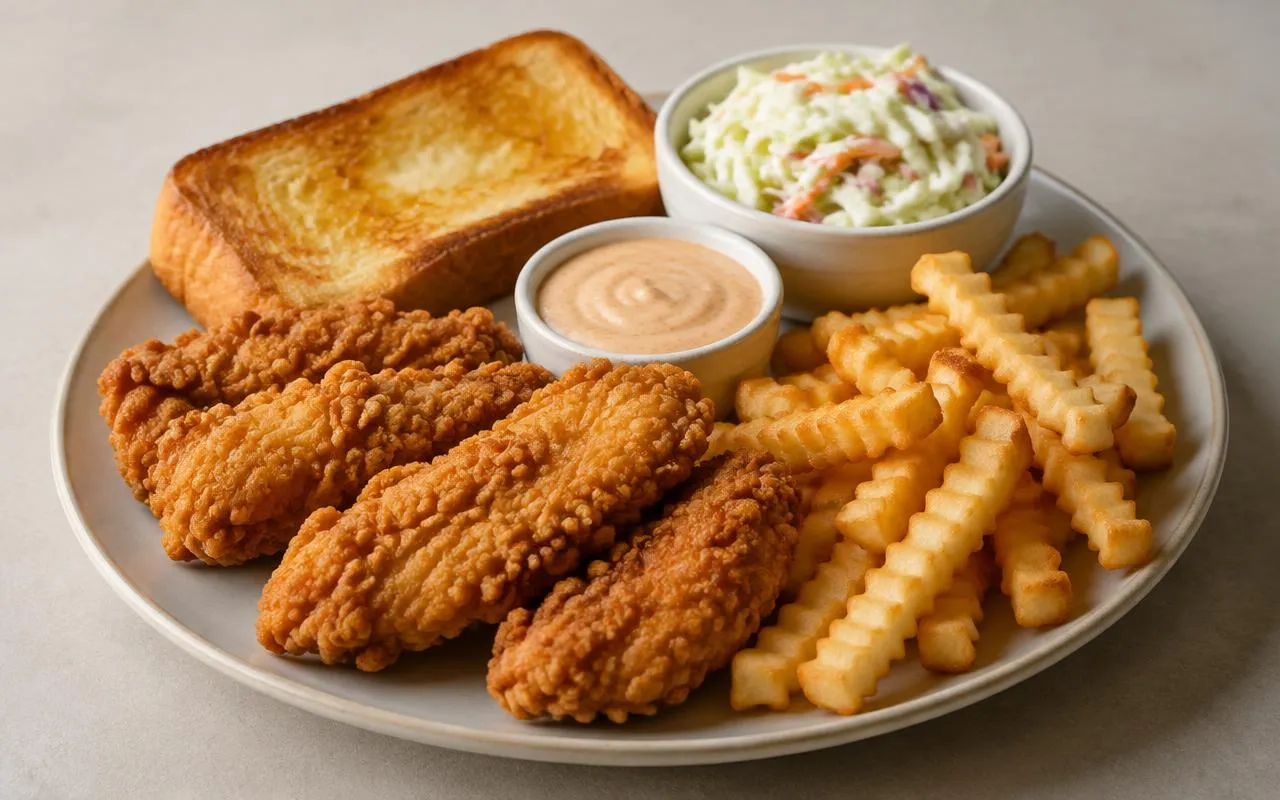 A typical Raising Cane's meal