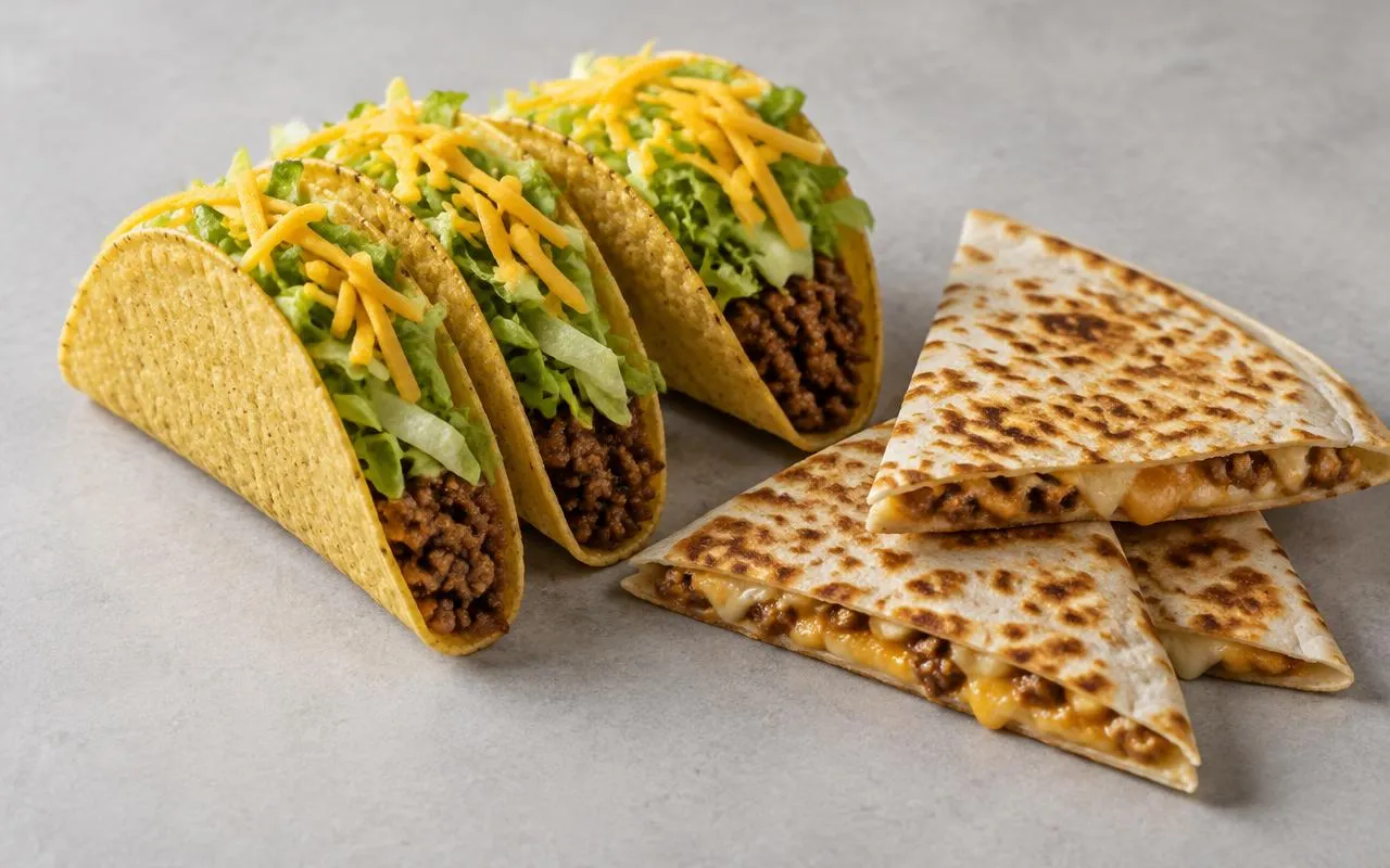 A typical Taco Bell meal